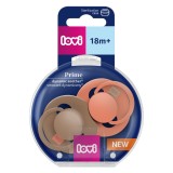 Set suzete din silicon pentru +18 luni Dynamic Prime Granola/Orange 34/411, 2 bucati, LOVI