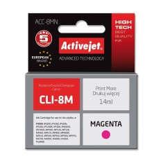 Cartus compatibil CLI-8M Magenta pentru Canon, 14 ml, Premium Activejet, Garantie 5 ani