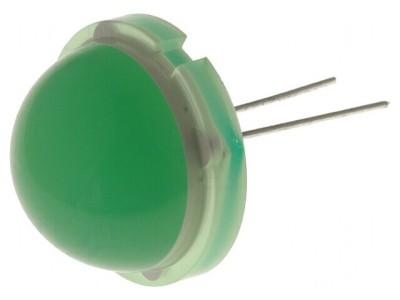 LED Verde 20mm 40-75mcd 120&amp;deg; Convex foto