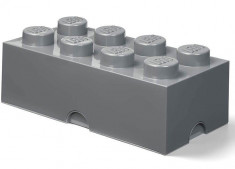 Cutie depozitare LEGO 2x4 gri inchis 40041754 foto