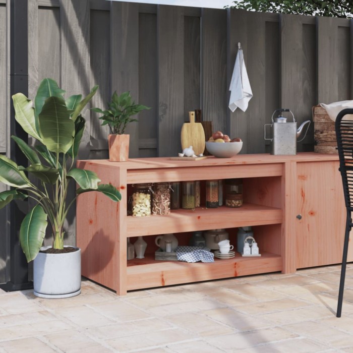 Gossi dulap bucatarie de exterior, 106x55x64 cm, lemn masiv douglas
