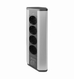 Prelungitor grup 4 prize schuko pentru colt montaj pe blat sau birou 16A 3680W 230V cablu 1.8 metri 3G1.5 si led indicator de prezenta tensiune