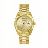 Guess GW0265G2, Ceas Barbatesc 42mm Cu Baterie Cu Brățară Metalică Aurie