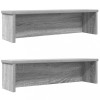 Rafturi Bucatarie Stivuibile Gossi, 2 buc, Gri Sonoma, 60x15x16 cm, Lemn Prelucrat, Organizator Blaturi si Dulapuri