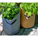 Sac Cultivat Cartofi Nature, 37L, Antracit, Material Netesut, 33x43cm, Gradina, Legume