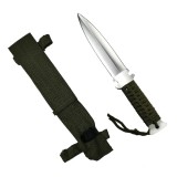 Cutit Vanatoare/Jungle Ideallstore, Otel Inoxidabil Argintiu, 26cm, Teaca Cadou, Lama 16cm