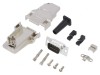 Conector D-Sub 9 Pin Tată 45&deg; Lipire Cablu Gold Flash