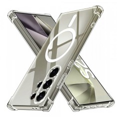 Husa MagSafe pentru Samsung Galaxy S24 Ultra S928, Techsuit, Shockproof, Transparenta