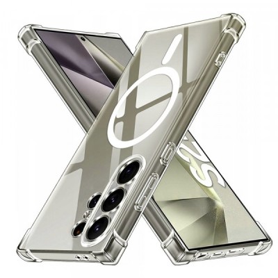 Husa MagSafe pentru Samsung Galaxy S24 Ultra S928, Techsuit, Shockproof, Transparenta foto