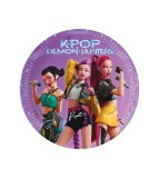 Set 8 Farfurii din Hartie model K-POP Demon Hunters 20 cm