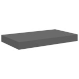 Cumpara ieftin Raft de perete suspendat, gri extralucios, 40x23,5x3,8 cm, MDF