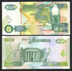 = ZAMBIA - 20 KWACHA - 1992 - UNC - POLYMER = foto