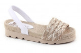 Sandale Platforma Dama Piele Avarca Rope Bej, 40, 41, Crem, Piele naturala