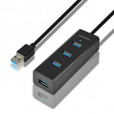 Hub USB AXAGON HUE-S2BL 4x USB 3.0 incarcare microUSB foto