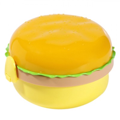 Caserolă Sandwich, Model Burger, 4 Compartimente, Tac&amp;acirc;muri Incluse, Capacitate 350ml, Multicolor foto