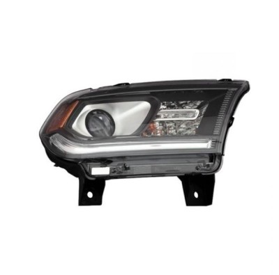 Far DODGE DURANGO, 2014-2015, partea Dreapta, Taiwan, cu &amp;amp;quot;lumina timp de zi&amp;amp;quot; tip LED; Tip=USA; HiR2+PY27/7W; manual; negru; halogen foto