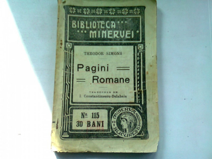PAGINI ROMANE - THEODOR SIMONS