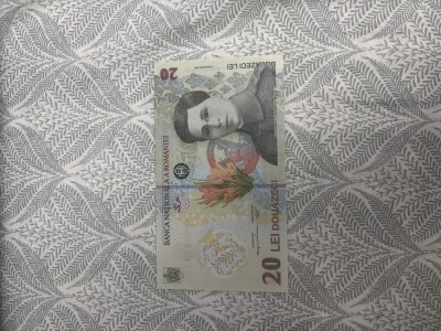 Bancnota 20 de lei, necirculata foto