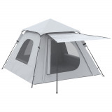 Cumpara ieftin Outsunny Cort de Camping Automat cu Veranda pentru 2-3 Persoane, Cort Pop-Up in Aer Liber, Adapost Portabil | Aosom RO