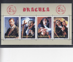 ROMANIA 2004 LP 1640 DRACULA BLOC DANTELAT MNH foto