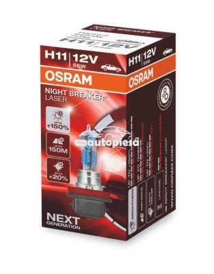 Bec Osram H11 Night Breaker Laser Next Gen (+150% lumina) 12V 55W 64211NL foto