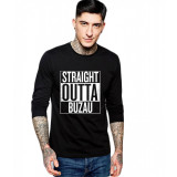 Bluza barbati neagra - Straight Outta Buzau - M