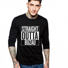 Bluza barbati neagra - Straight Outta Buzau - XL