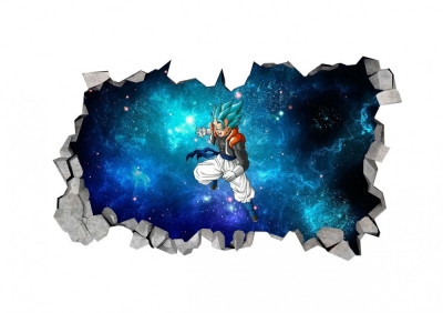 Sticker decorativ, gaura in perete 3D, Dragon Ball, 85 cm, 1022STK-2 foto