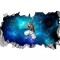 Sticker decorativ, gaura in perete 3D, Dragon Ball, 85 cm, 1022STK-2