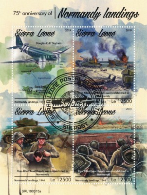 SIERRA LEONE 2019 - Istorie, Razboi WW2, Ziua Z, aniversari / colita foto