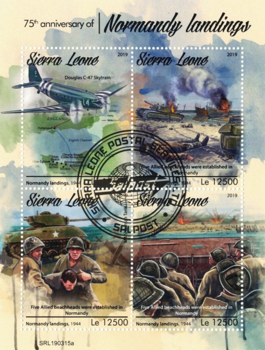 SIERRA LEONE 2019 - Istorie, Razboi WW2, Ziua Z, aniversari / colita