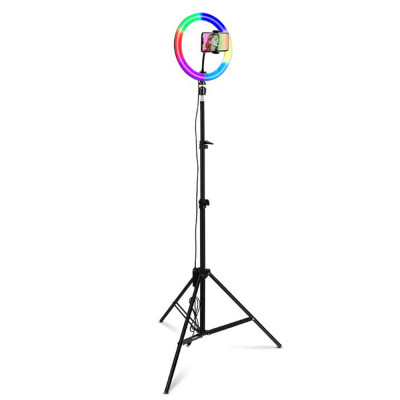 Lampa circulara profesionala RGB LED Ring Light, diametru 26cm/10inch, trepied 160cm foto