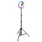Lampa circulara profesionala RGB LED Ring Light, diametru 26cm/10inch, trepied 160cm