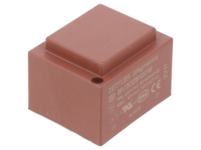 Transformator &Icirc;ncapsulat 1,8VA 230V 12V 150mA PCB