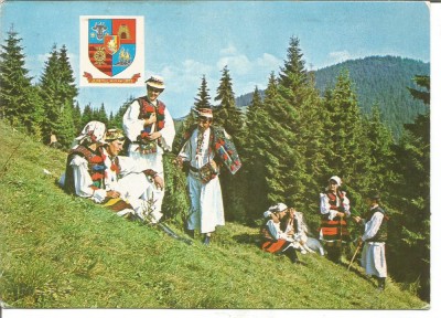 #carte postala-MARAMURES-Chipuri si port popular foto