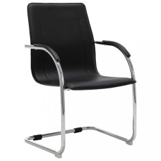 Scaun De Birou Tip Consola Negru Piele Ecologica 289355 foto