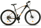 Cumpara ieftin Bicicleta MTB-HT CARPAT C2989H, roti 29inch, 27 viteze, Transmisie SHIMANO, Cadru Aluminiu, Frane Hidraulice (Negru/Portocaliu)