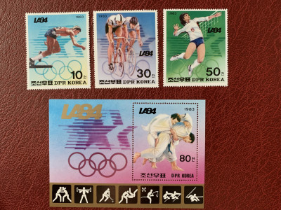 coreea de nord - Timbre sport, jocurile olimpice 1984, nestampilate MNH foto