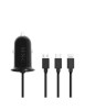 Adaptor 3 in 1 pentru bricheta auto + USB negru, Carguard