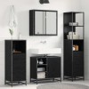 VidaXL Set de mobilier pentru baie 4 pcs Stejar negru 65 x 33 x 60 cm 3402413