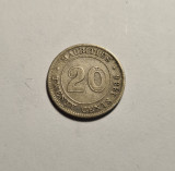 Mauritius 20 Twenty Cents 1886 Regina Victoria