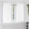 Perdele cu perdele 2 pcs Alb pur Poliester
