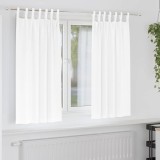 vidaXL Perdele cu perdele 2 pcs Alb pur Poliester