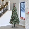 Pom de Crăciun artificial pre-luminat cu set de globuri 240 cm