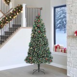 VidaXL Pom de Crăciun artificial pre-luminat cu set de globuri 240 cm 3396198