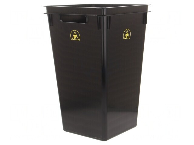 Coș de gunoi ESD 40L negru 100k&Omega;