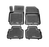 Set covorase auto din cauciuc HYUNDAI KONA, 10.2017-, presuri tip tavita, negru