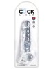Dildo 8" cu bile Clear
