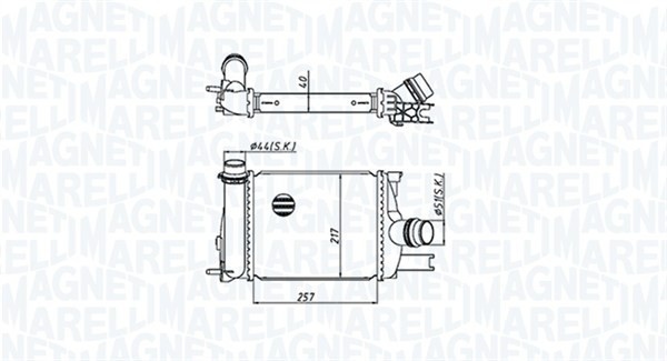 MAGNETI MARELLI 351319205390 Intercooler, compresor