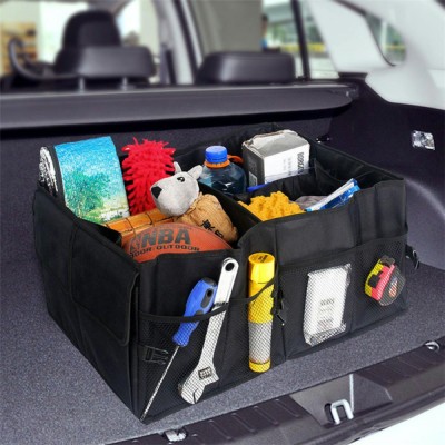 Organizator portbagaj auto cu 9 buzunare, 55 x 38 x 26cm, culoare neagra AG403 foto